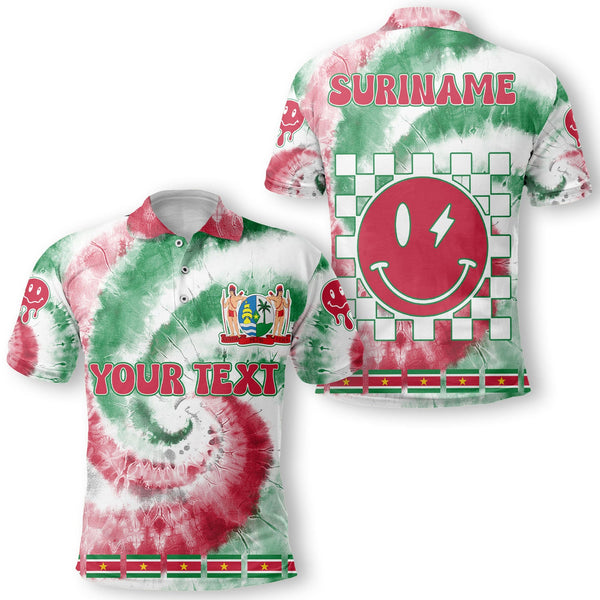 Suriname Polo Shirt Custom Tie Dye Style 1