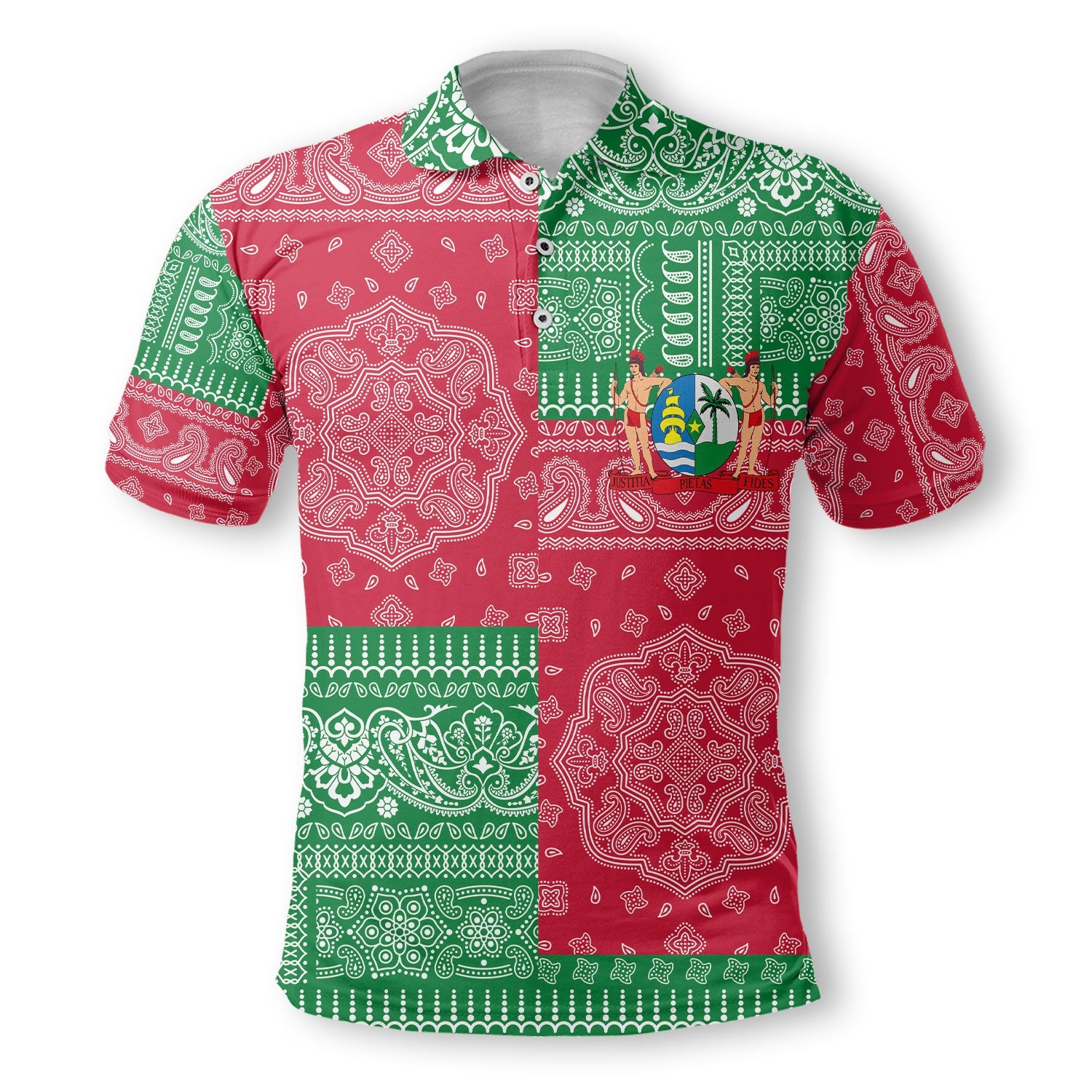 Suriname Polo Shirt Flag And Paisley Basic Style 2