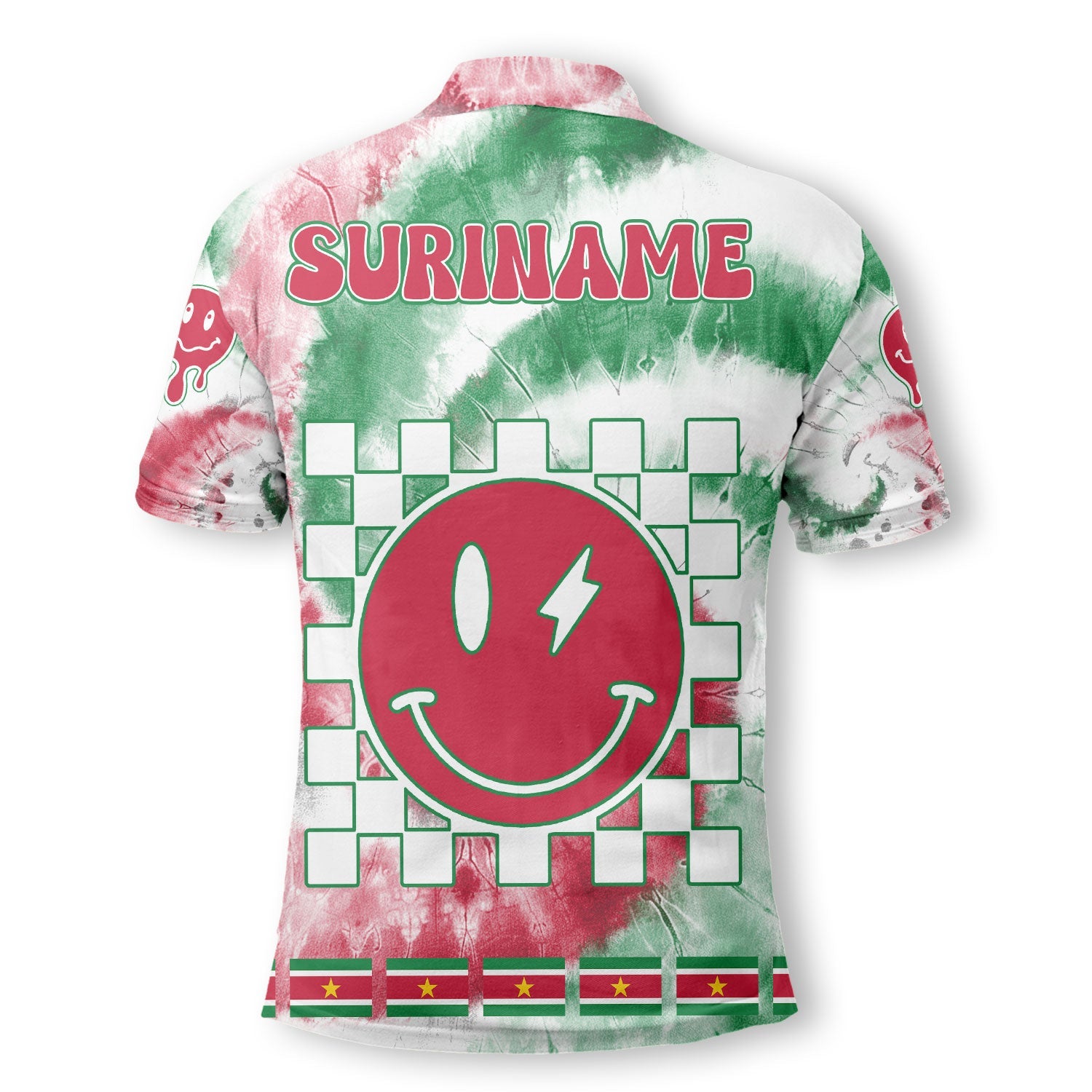 Suriname Polo Shirt Custom Tie Dye Style 3