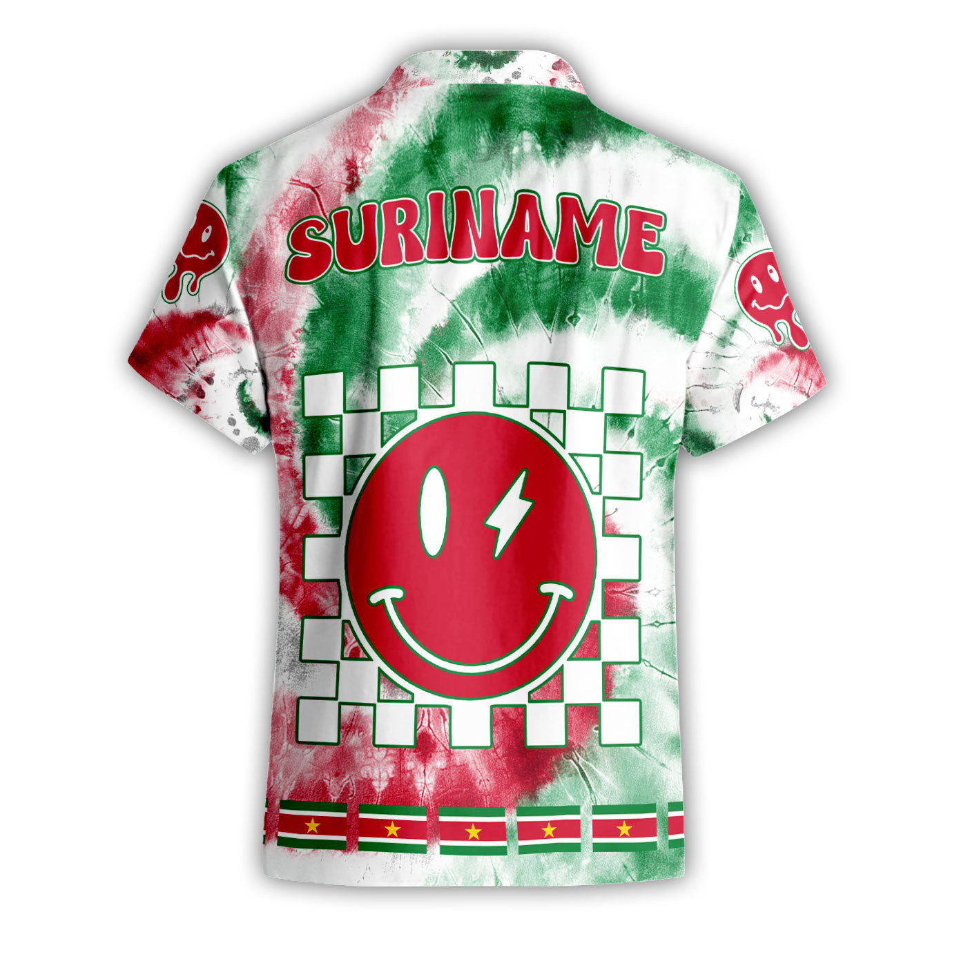 Suriname Short Sleeve Shirt Custom Tie Dye Style 2