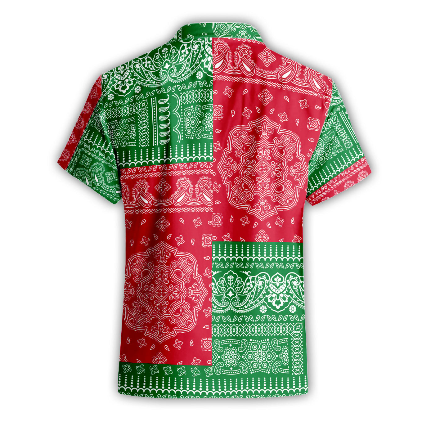 Suriname Short Sleeve Shirt Flag And Paisley Basic Style 3