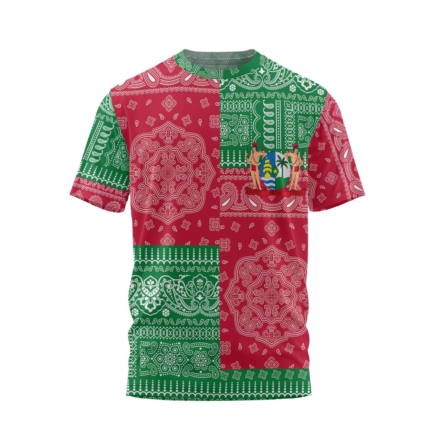 Suriname T Shirt Flag And Paisley Basic Style 2