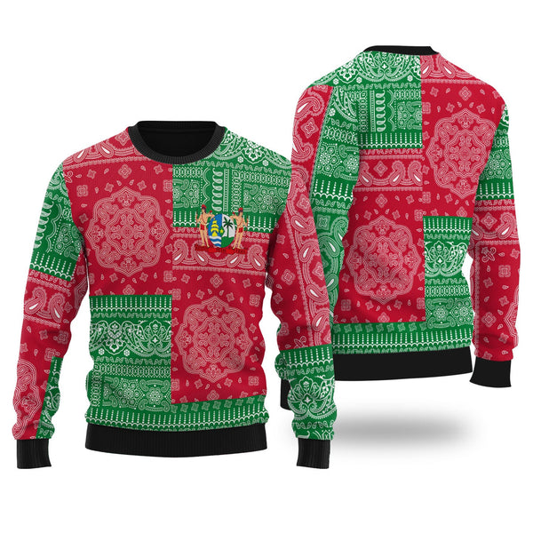 Suriname Ugly Sweater Flag And Paisley Basic Style 1