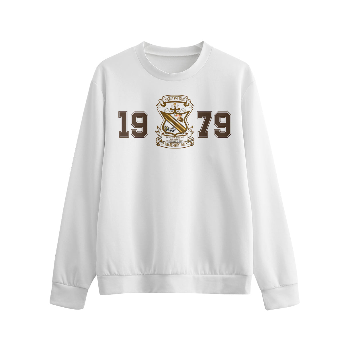 Sigma Phi Rho Sweatshirt White Phi Rho Gladiator Style