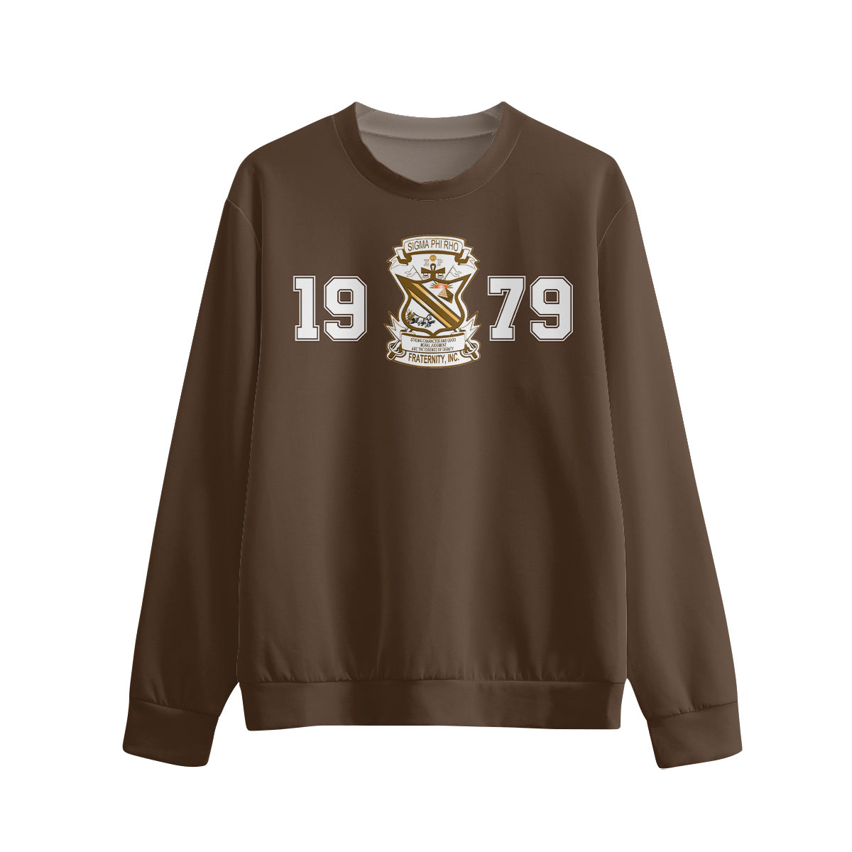 Sigma Phi Rho Sweatshirt Brown Phi Rho Gladiator Style