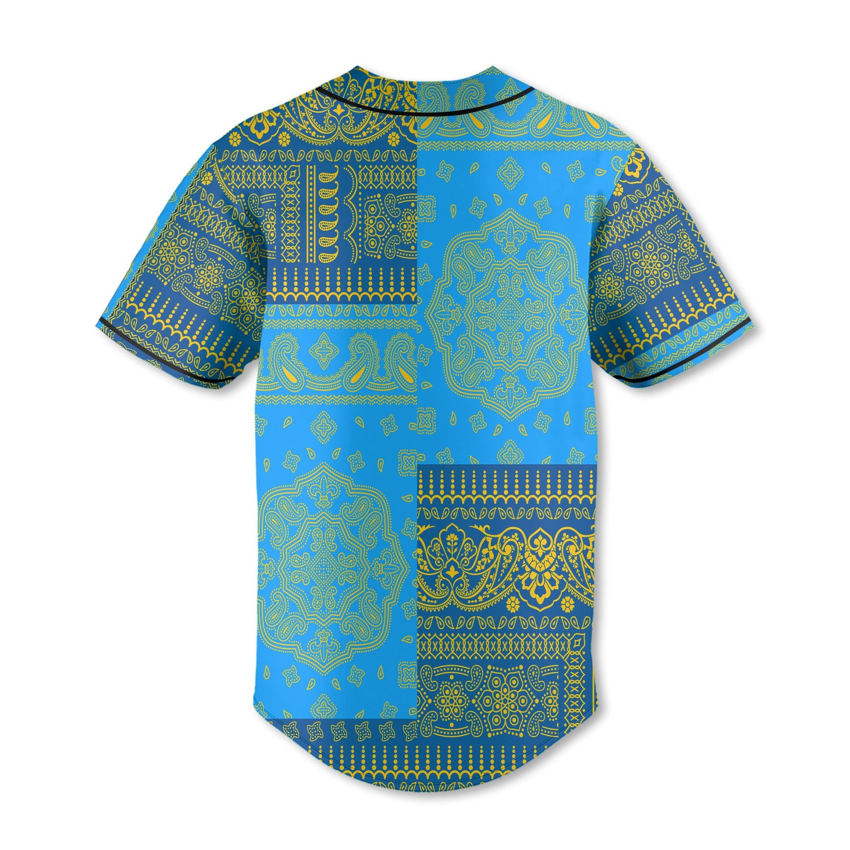 Sweden Baseball Jersey Flag And Paisley Basic Style 3