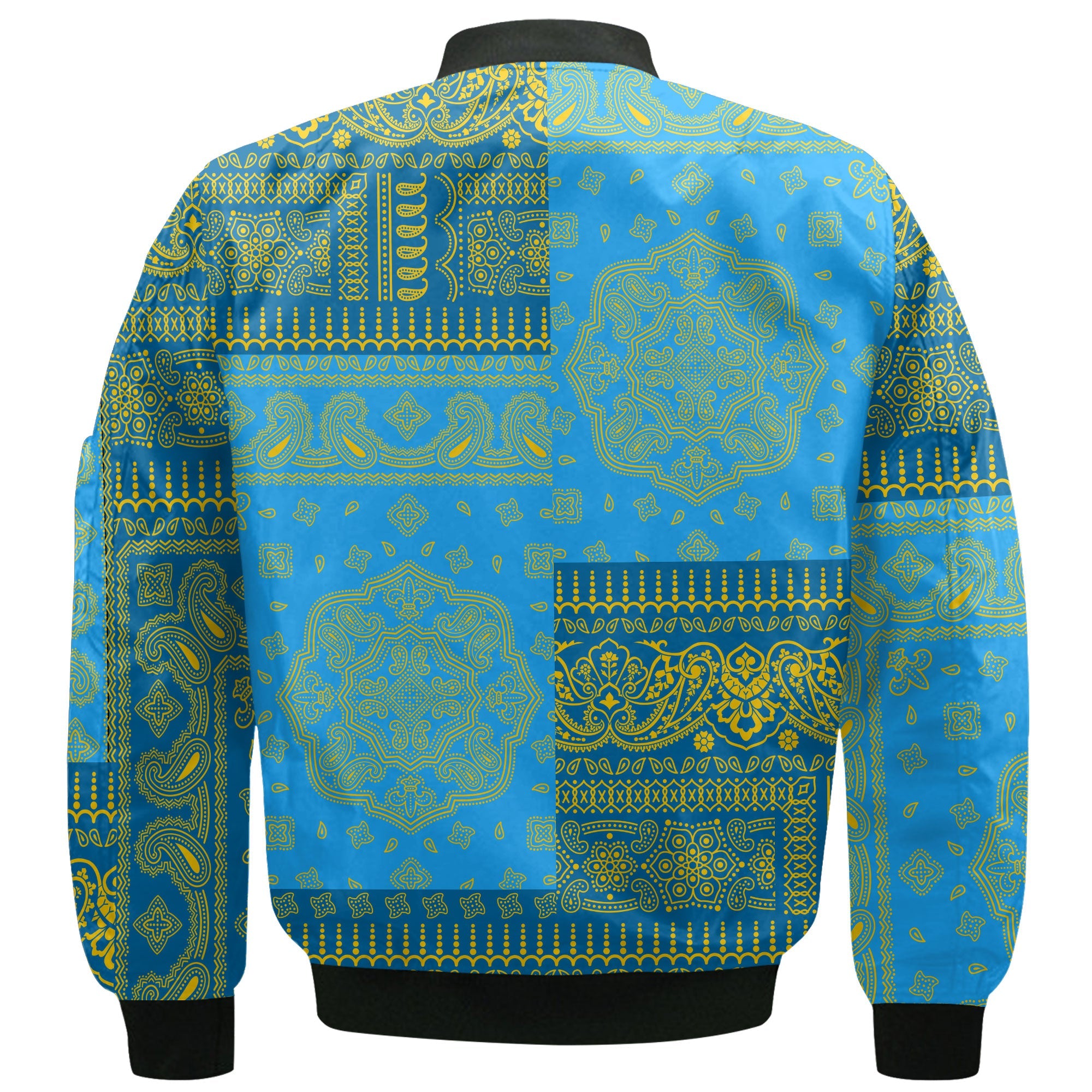 Sweden Bomber Jacket Flag And Paisley Basic Style 3