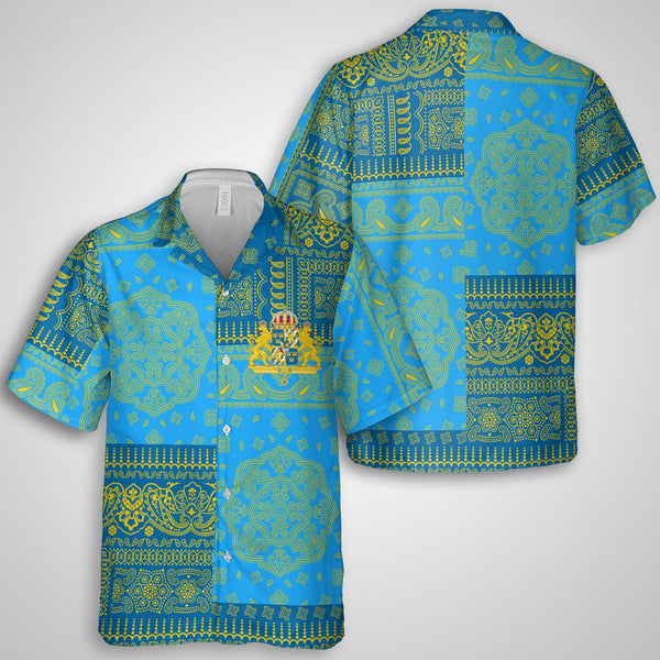 Sweden Hawaiian Shirt Flag And Paisley Basic Style 1