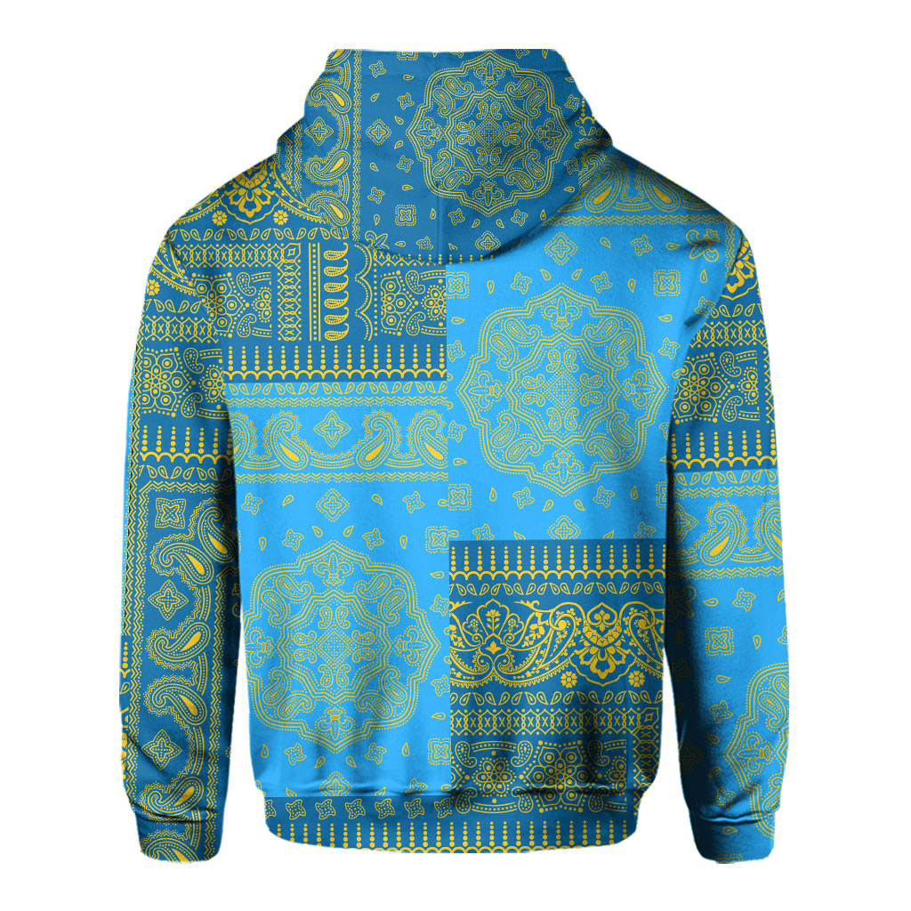 Sweden Hoodie Flag And Paisley Basic Style 3