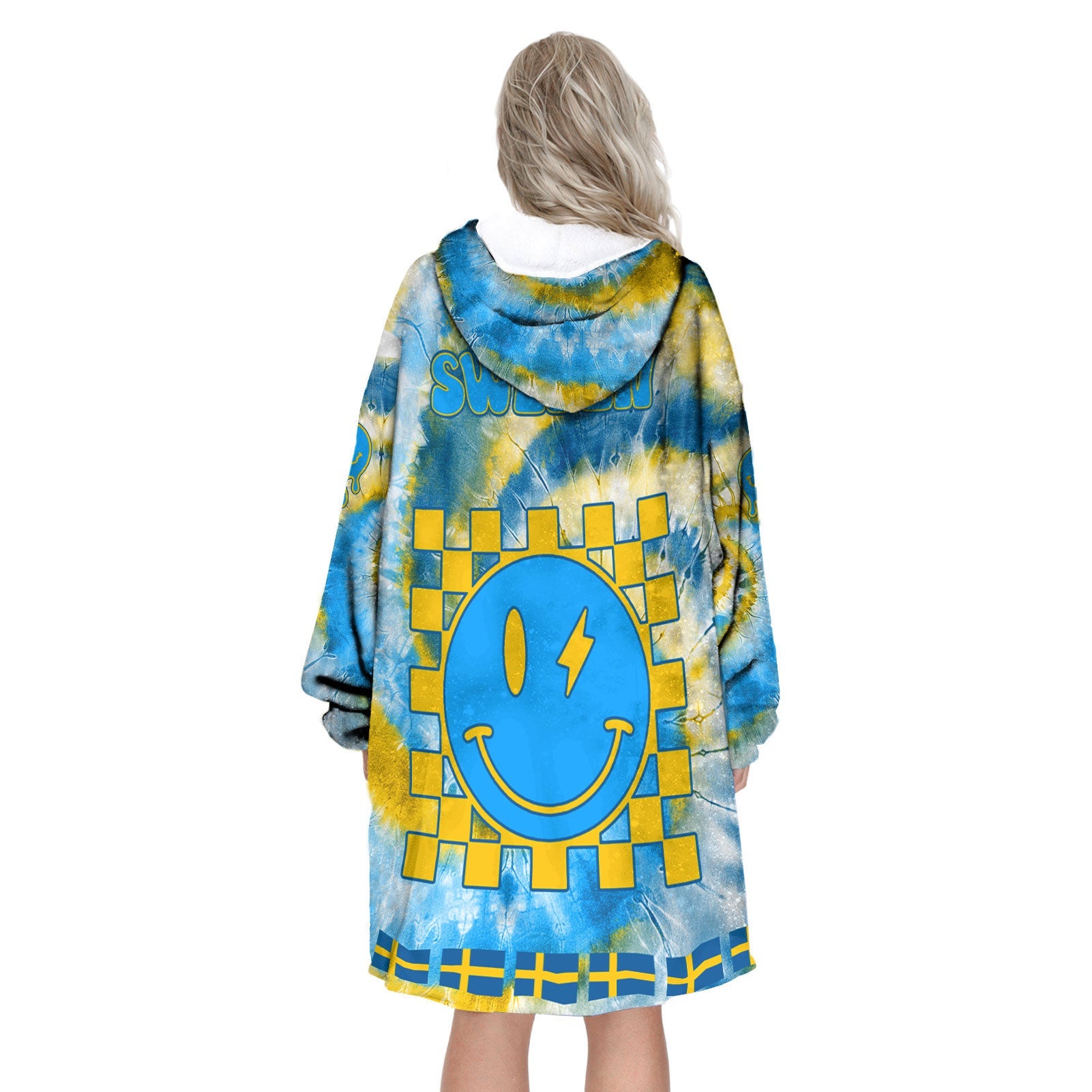 Sweden Hoodie Blanket Custom Tie Dye Style 3