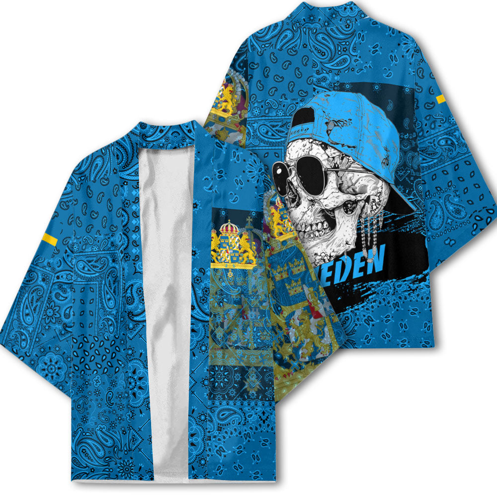 Sweden Kimono Paisley Flag And Skull Style 2