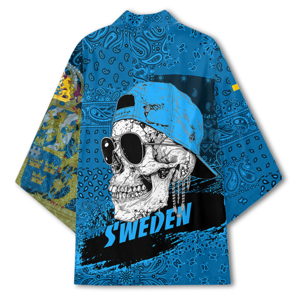 Sweden Kimono Paisley Flag And Skull Style 3