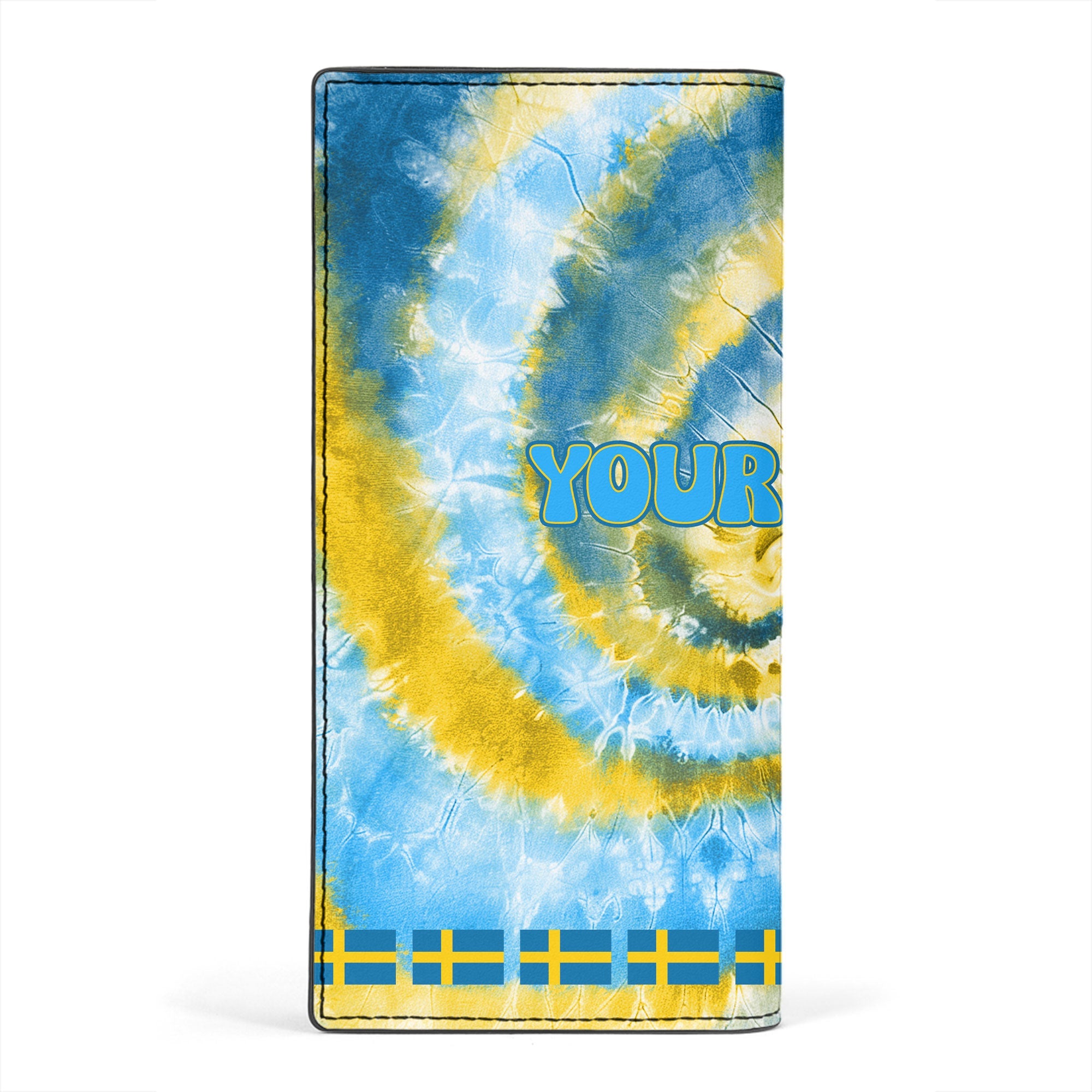 Sweden Leather Wallet Custom Tie Dye Style 2