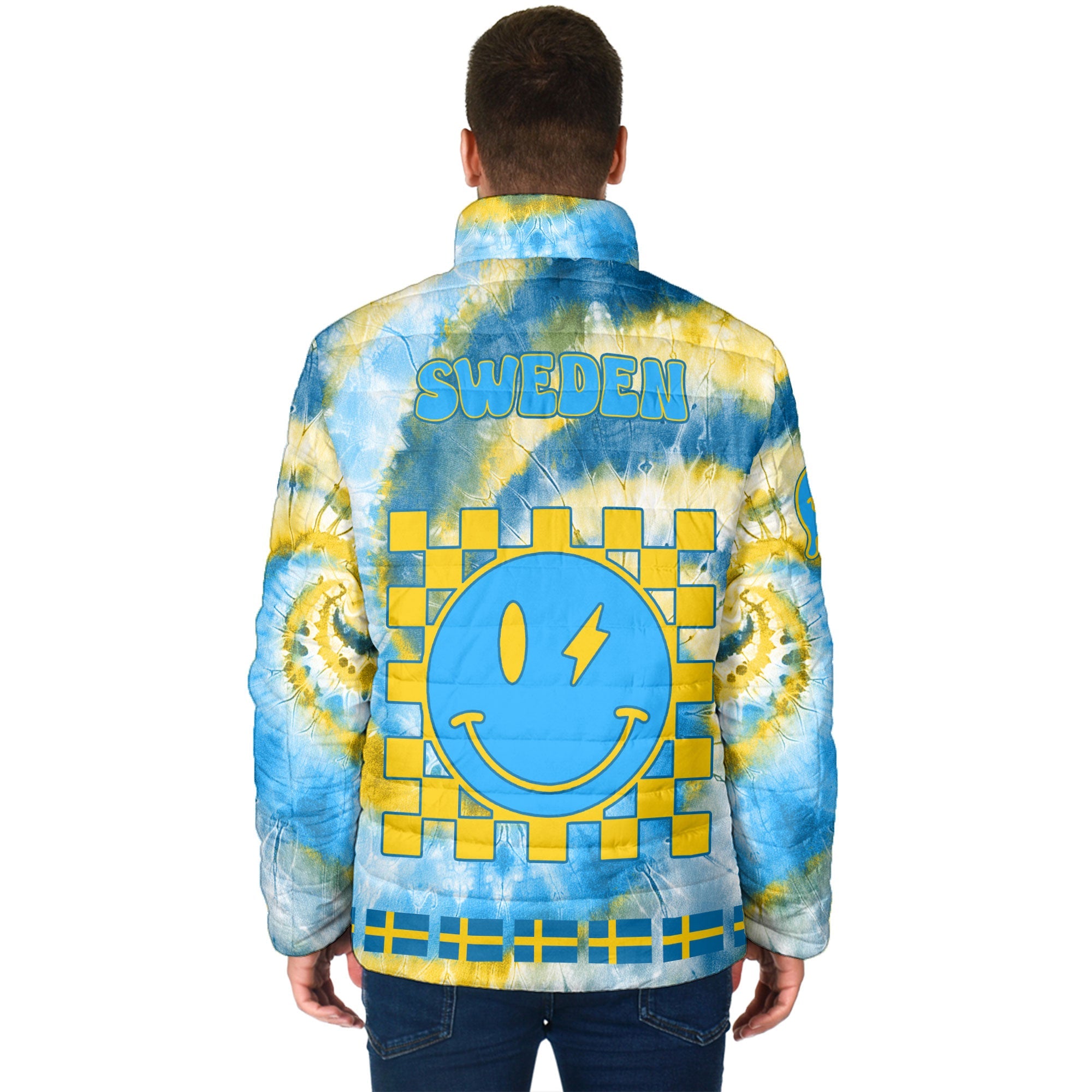 Sweden Men Padded Jacket Custom Tie Dye Style 2