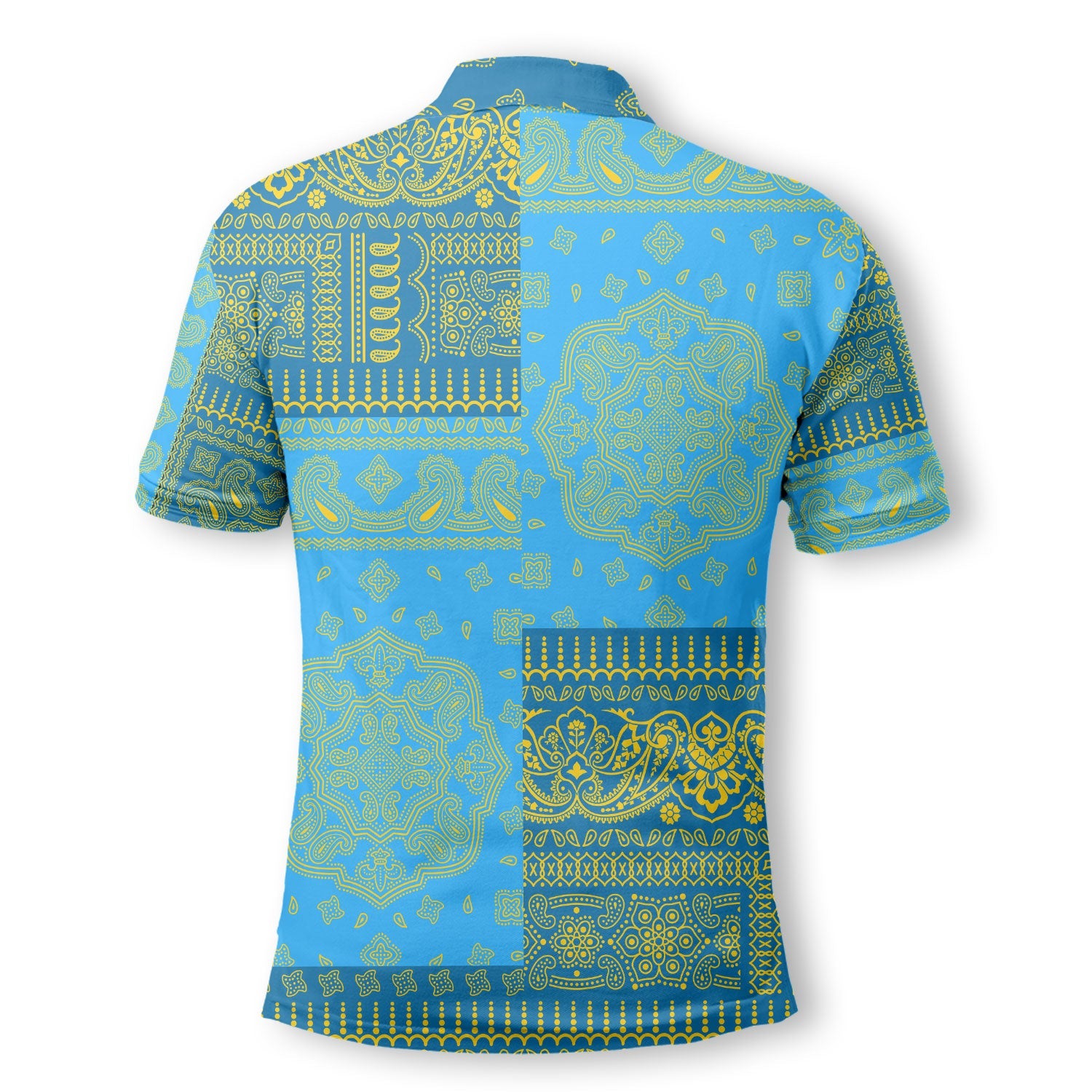 Sweden Polo Shirt Flag And Paisley Basic Style 3