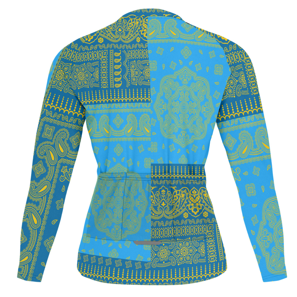 Sweden Raglan Men Cycling Jersey Long Sleeve Flag And Paisley Basic Style 2