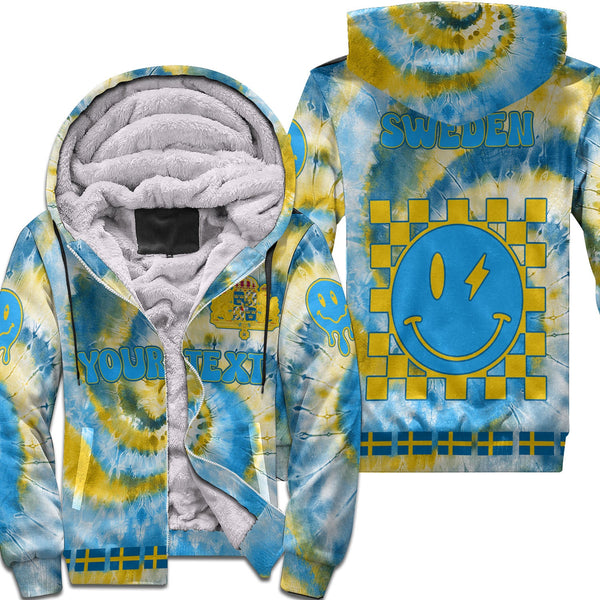 Sweden Sherpa Hoodie Custom Tie Dye Style 1