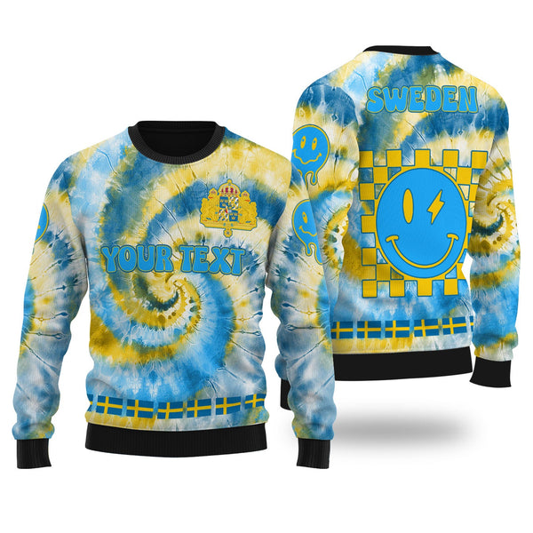 Sweden Ugly Sweater Custom Tie Dye Style 1