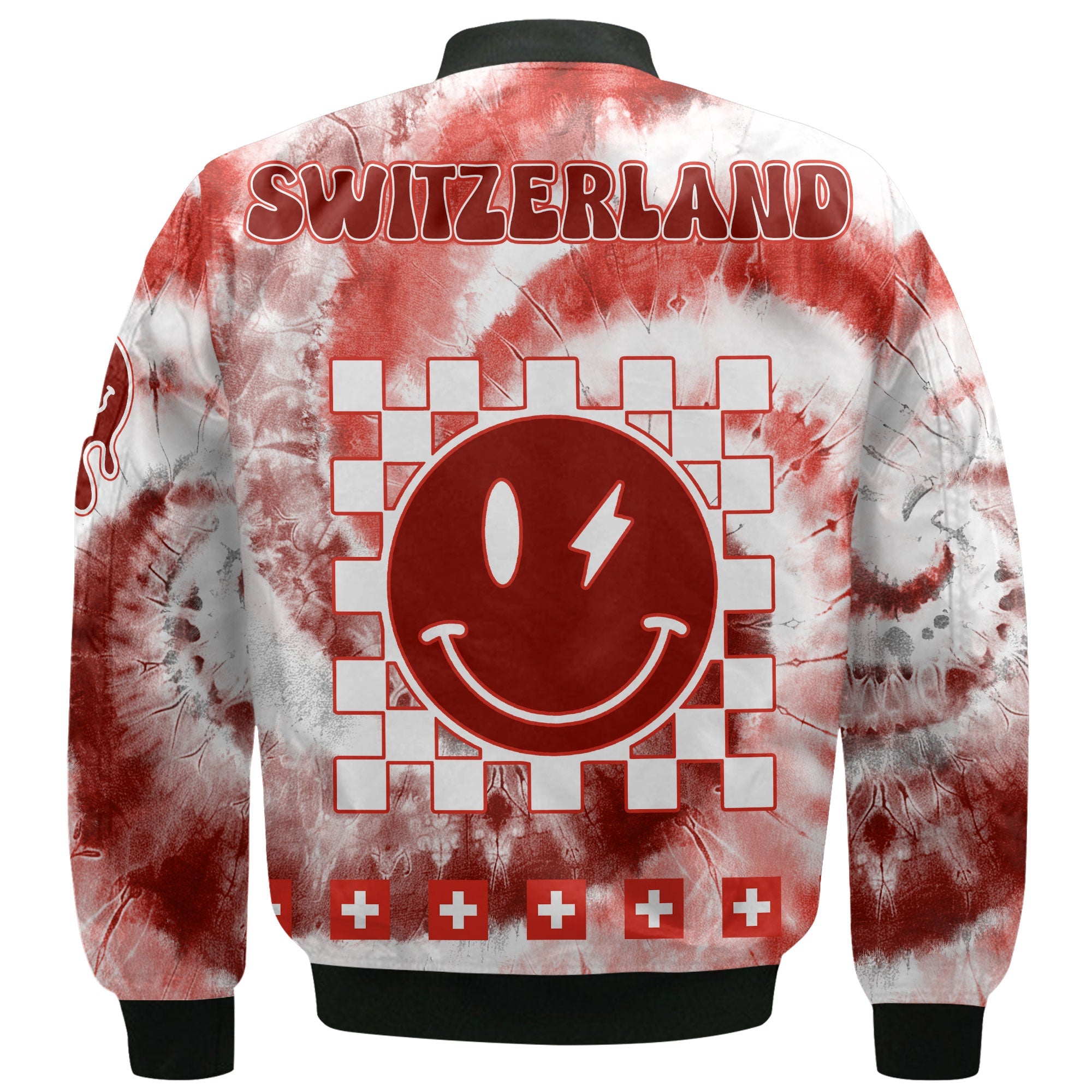 Switzerland Bomber Jacket Custom Tie Dye Style 3