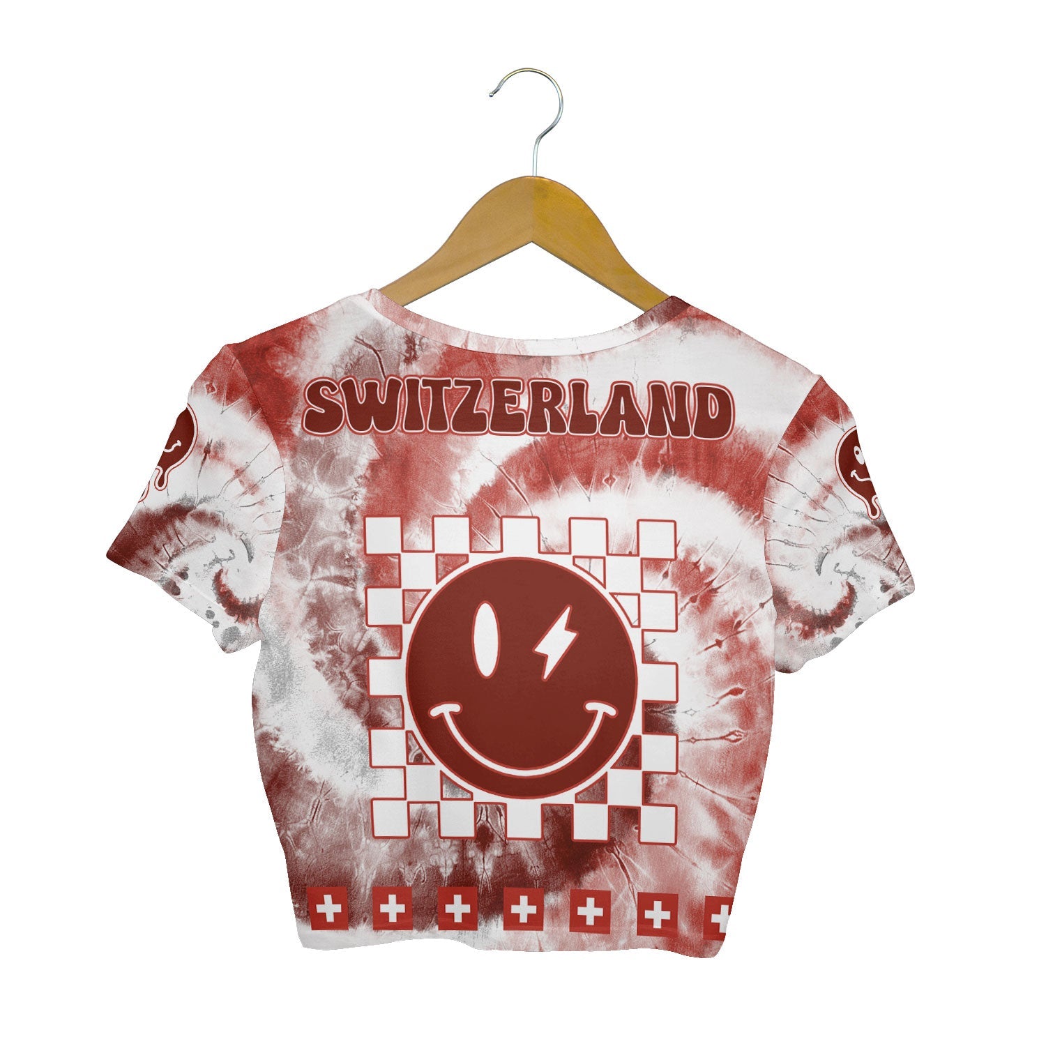 Switzerland Croptop T Shirt Custom Tie Dye Style 2