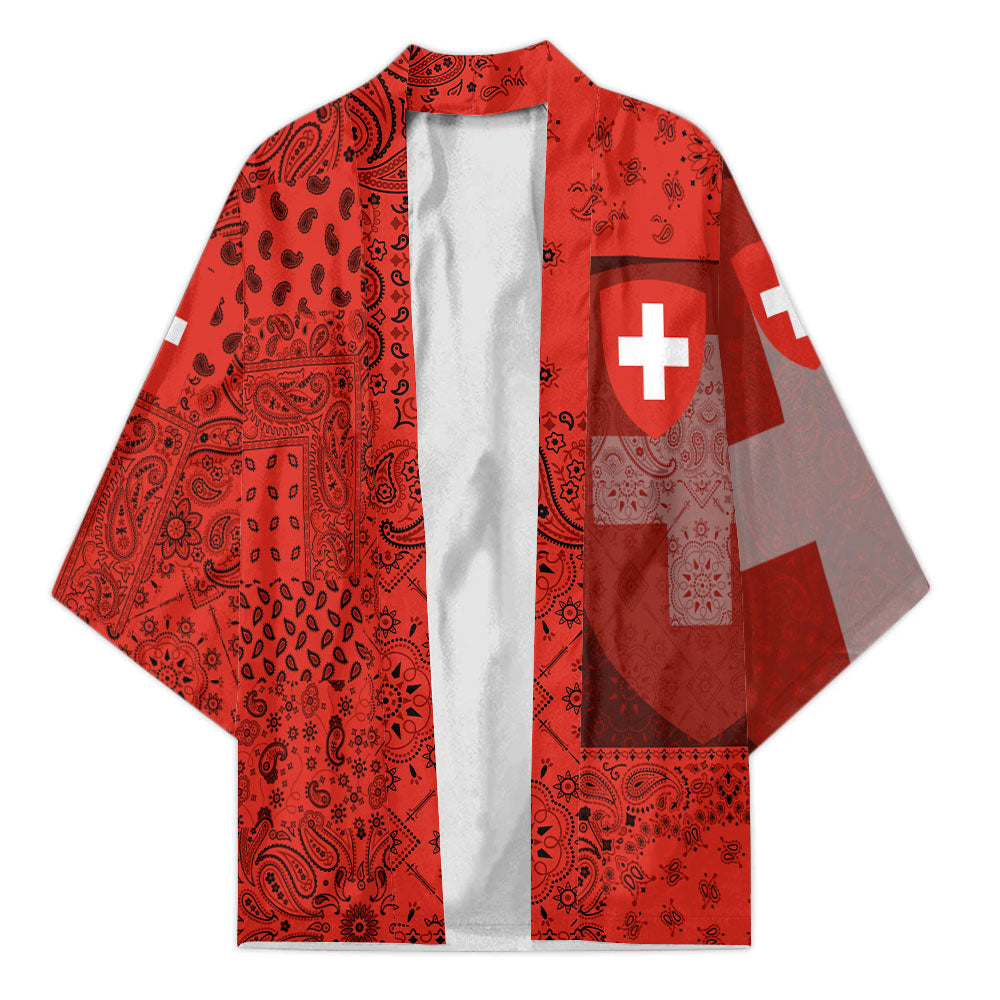 Switzerland Kimono Paisley Flag And Skull Style 1