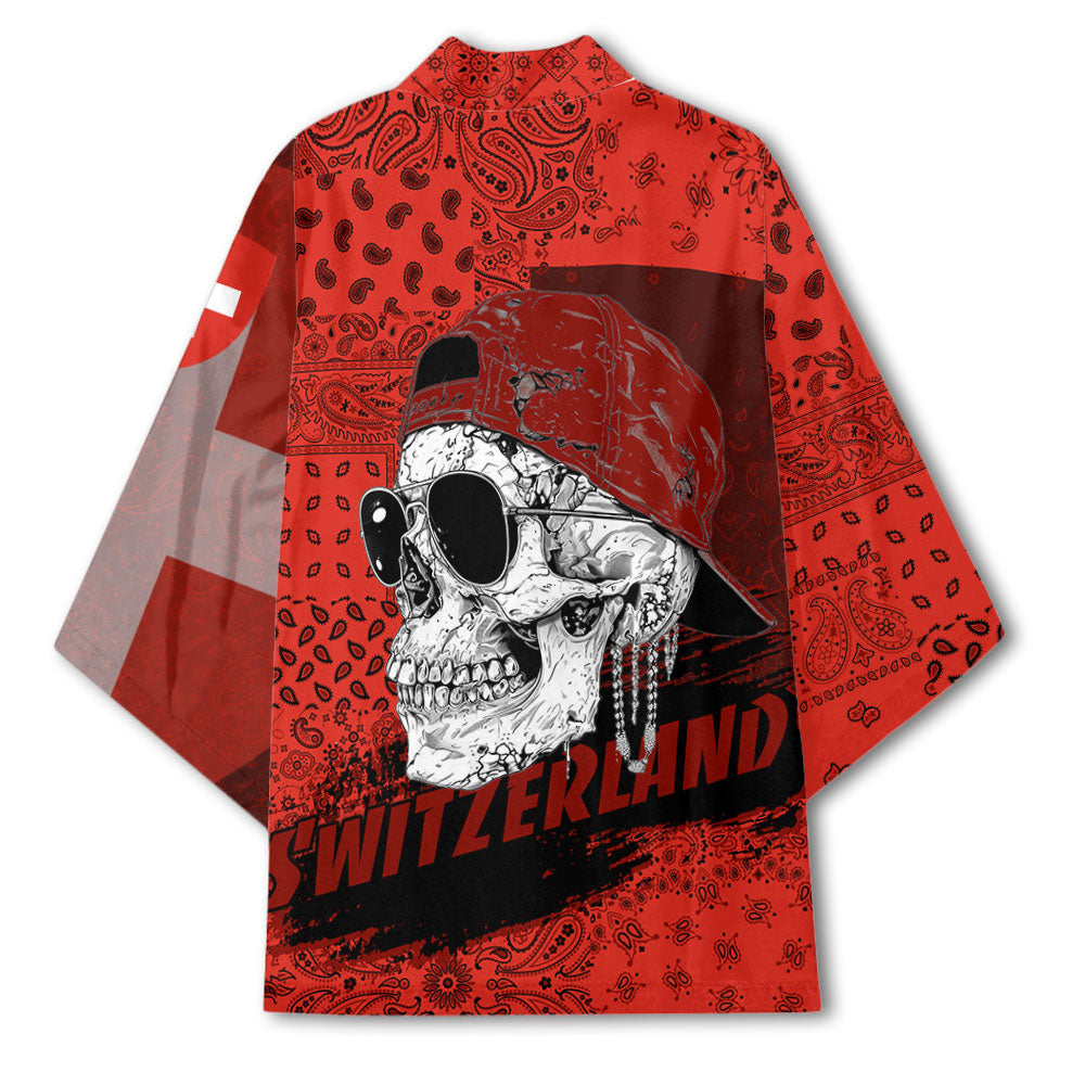 Switzerland Kimono Paisley Flag And Skull Style 3