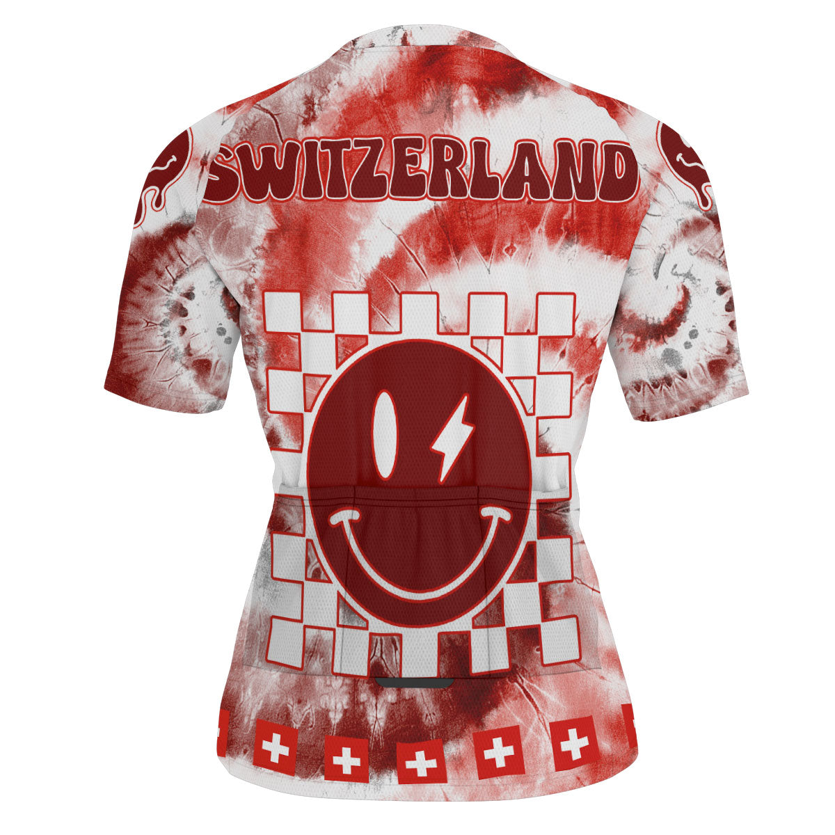 Switzerland Men Cycling Jersey Custom Tie Dye Style 3