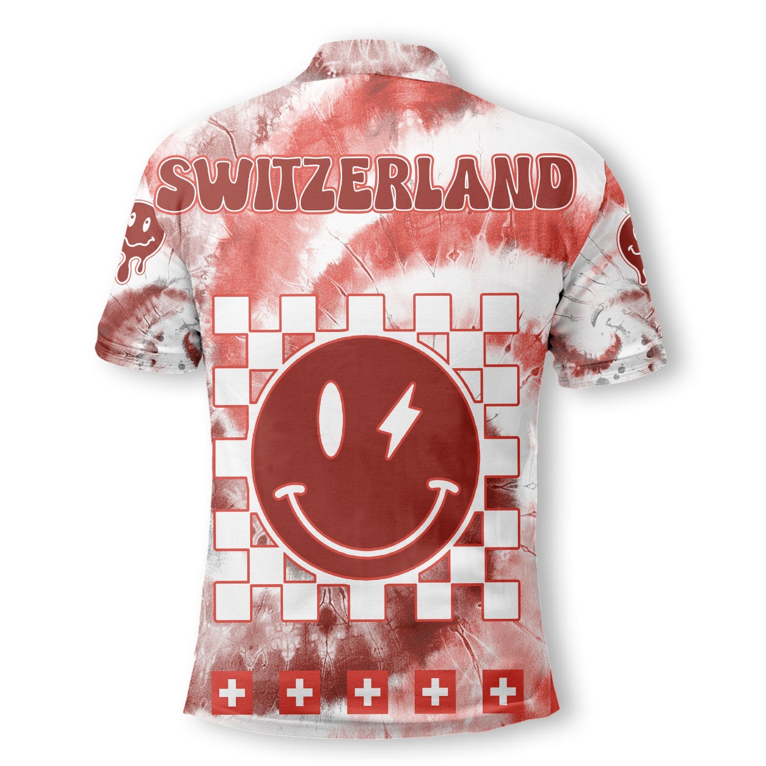 Switzerland Polo Shirt Custom Tie Dye Style 3