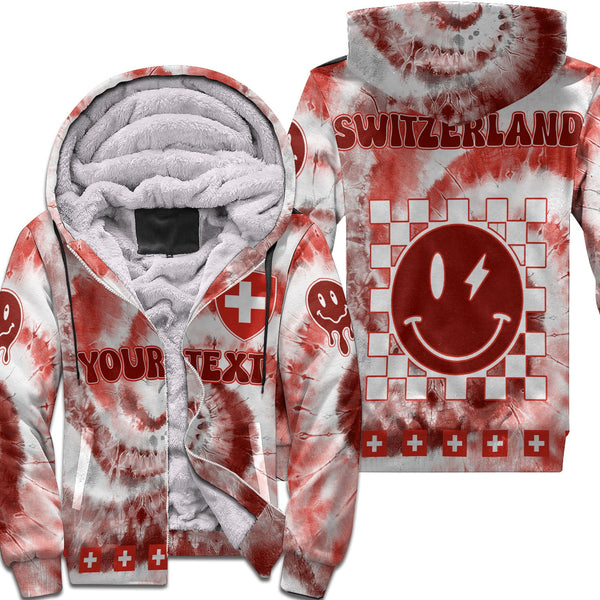 Switzerland Sherpa Hoodie Custom Tie Dye Style 1