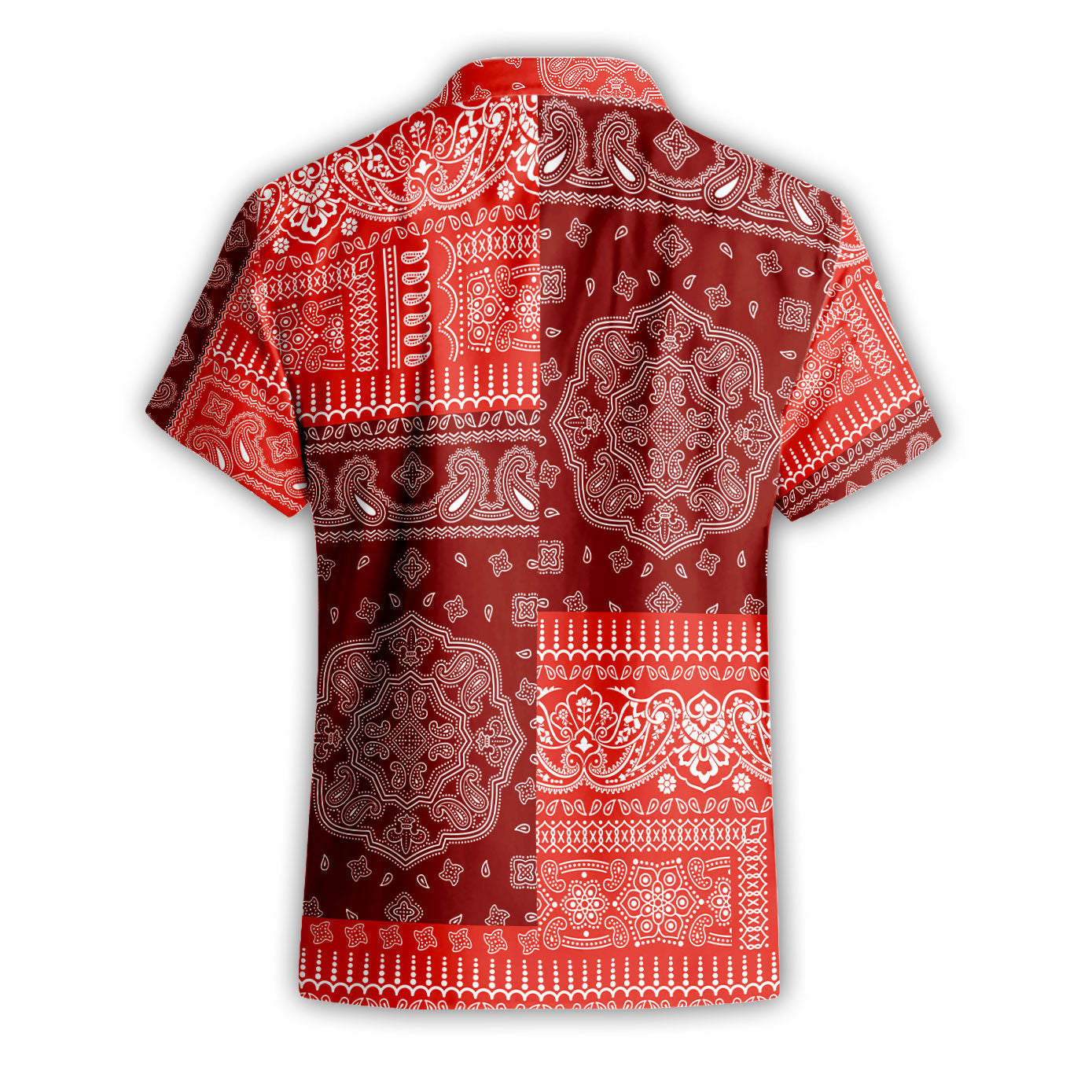 Switzerland Short Sleeve Shirt Flag And Paisley Basic Style 3