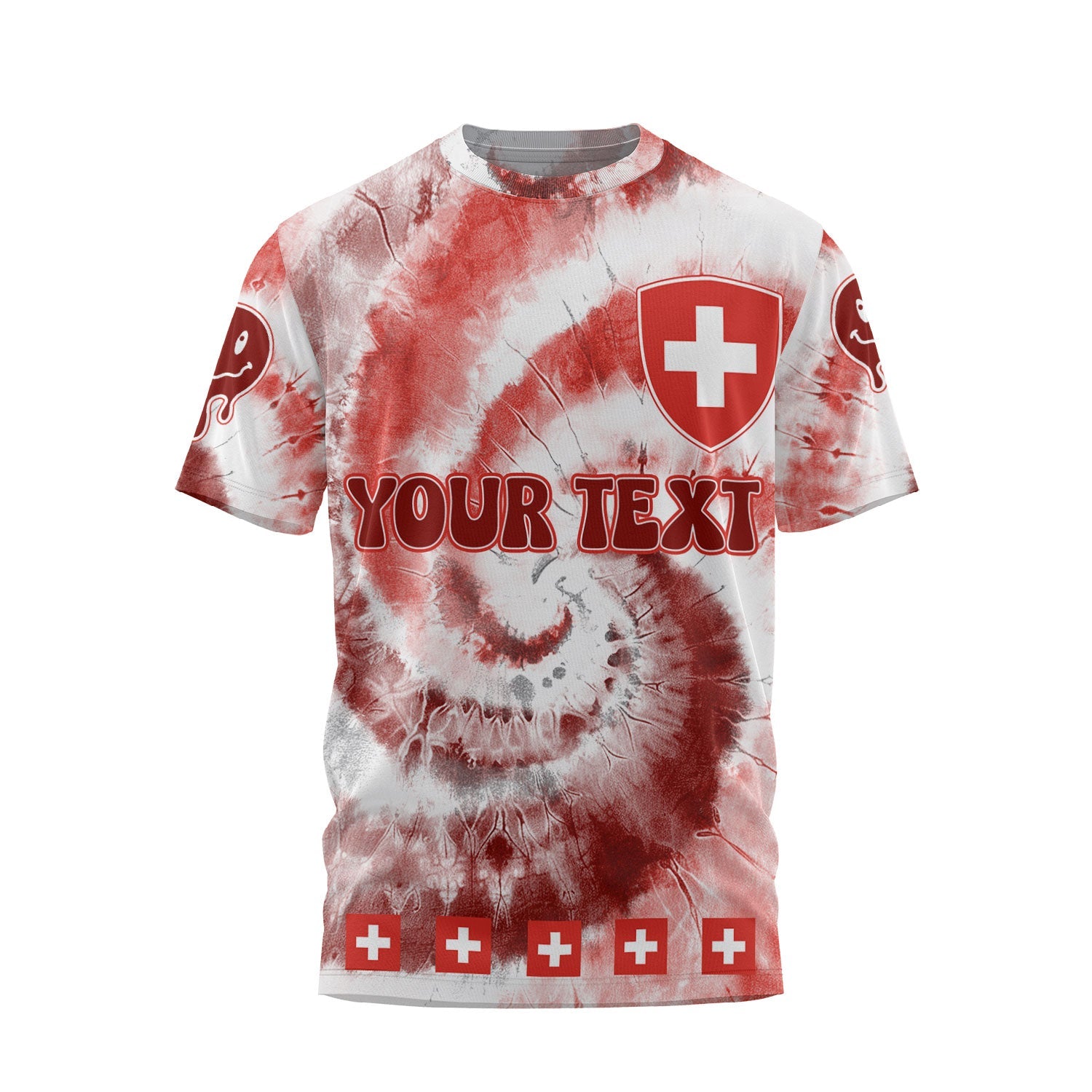 Switzerland T Shirt Custom Tie Dye Style 1