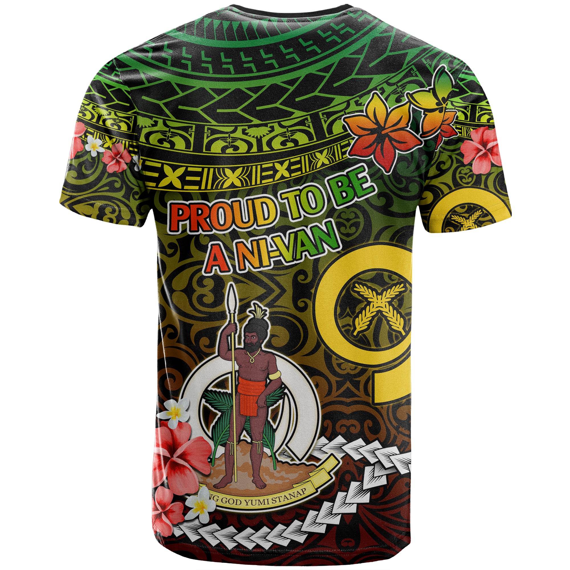 Custom Vanuatu T Shirt Happy Independence Day 2023 Polynesian Tribal Proud To Be A Ni Van - LH1