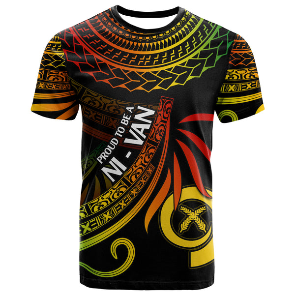 Custom Vanuatu T Shirt Happy 43rd Independence Anniversary Polynesian Proud To Be A Ni Van - LH1