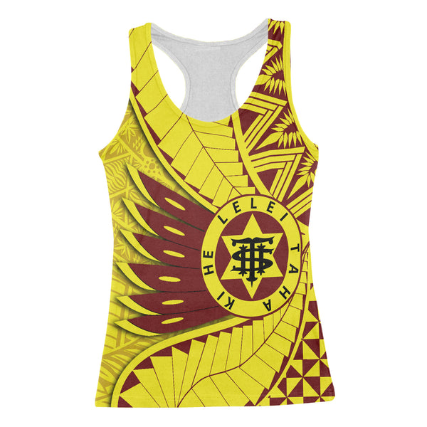 Custom Tonga High School Racerback Tank Tonga Golden Style