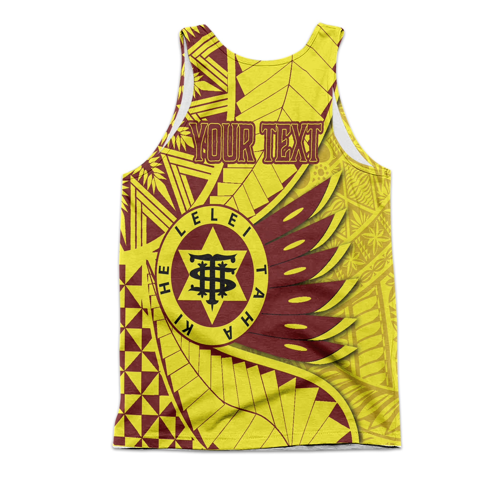 Custom Tonga High School Men Tank Top Tonga Golden Style