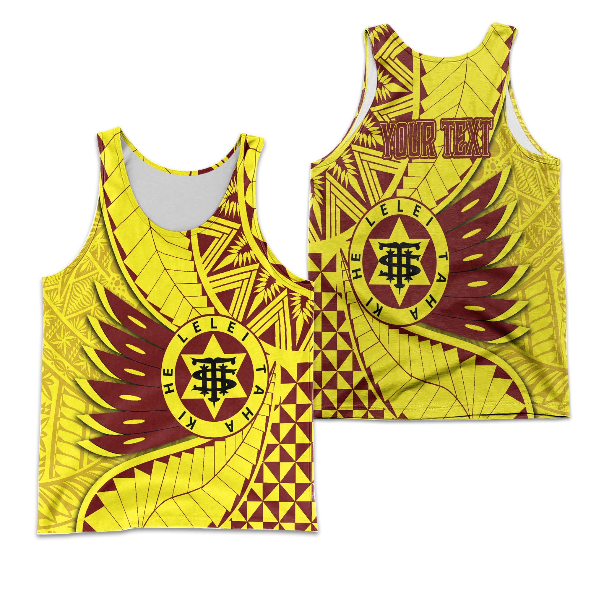 Custom Tonga High School Men Tank Top Tonga Golden Style