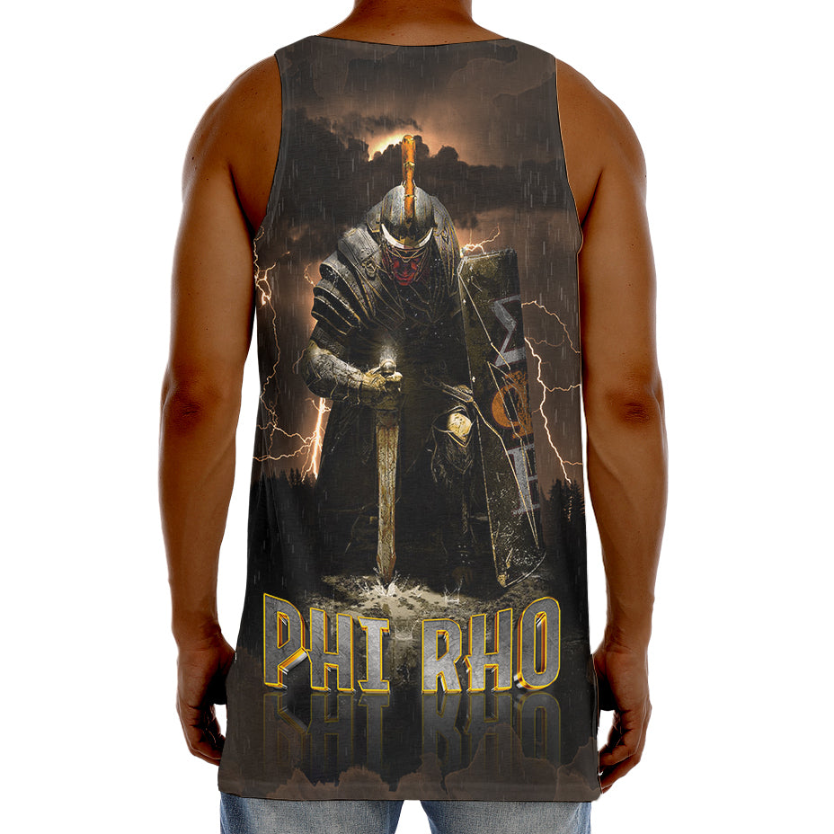 Sigma Phi Rho Tank Top Brown Phi Rho Gladiator Style