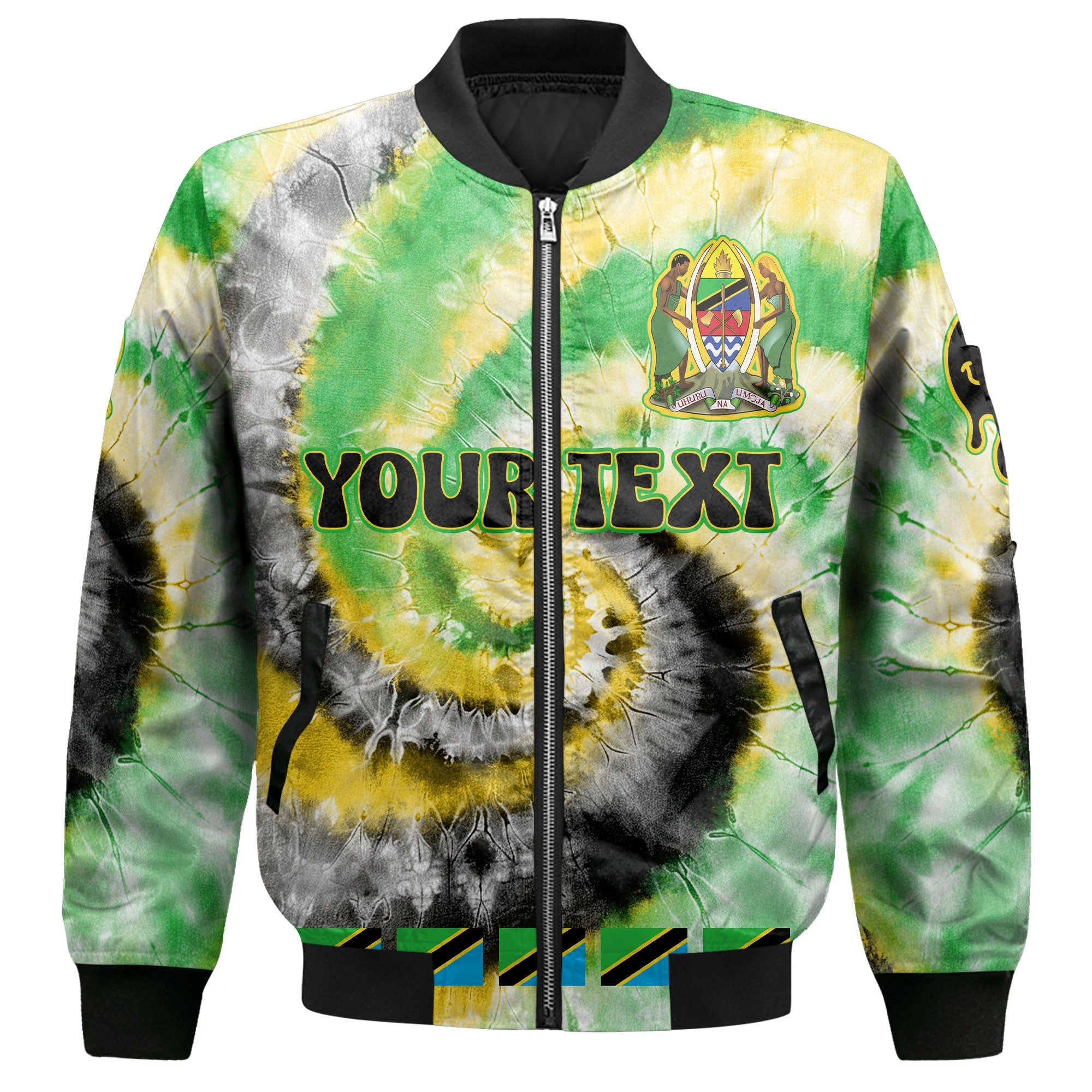 Tanzania Bomber Jacket Custom Tie Dye Style 2