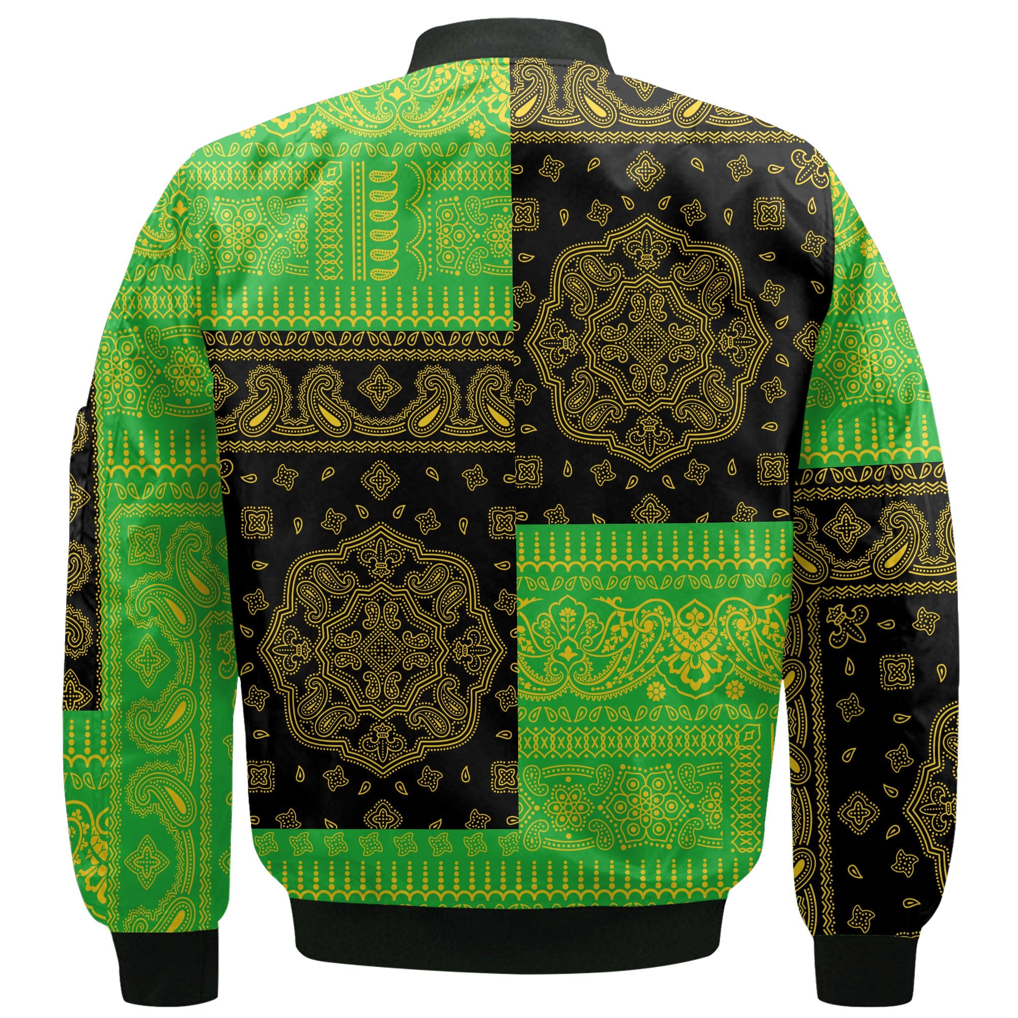 Tanzania Bomber Jacket Flag And Paisley Basic Style 3