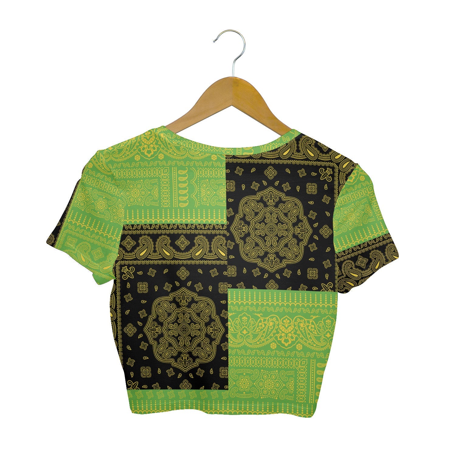 Tanzania Croptop T Shirt Flag And Paisley Basic Style 2