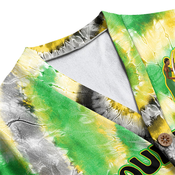 Tanzania Fleece Cardigan Custom Tie Dye Style 1