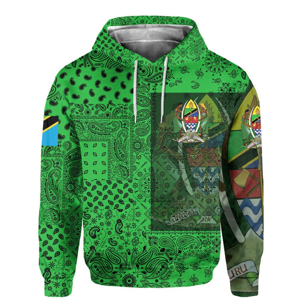 Tanzania Hoodie Paisley Flag And Skull Style 2