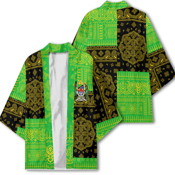 Tanzania Kimono Flag And Paisley Basic Style 1