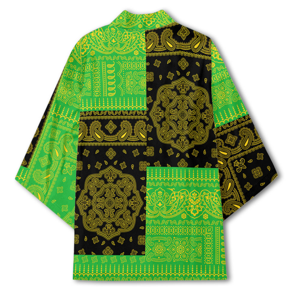 Tanzania Kimono Flag And Paisley Basic Style 3