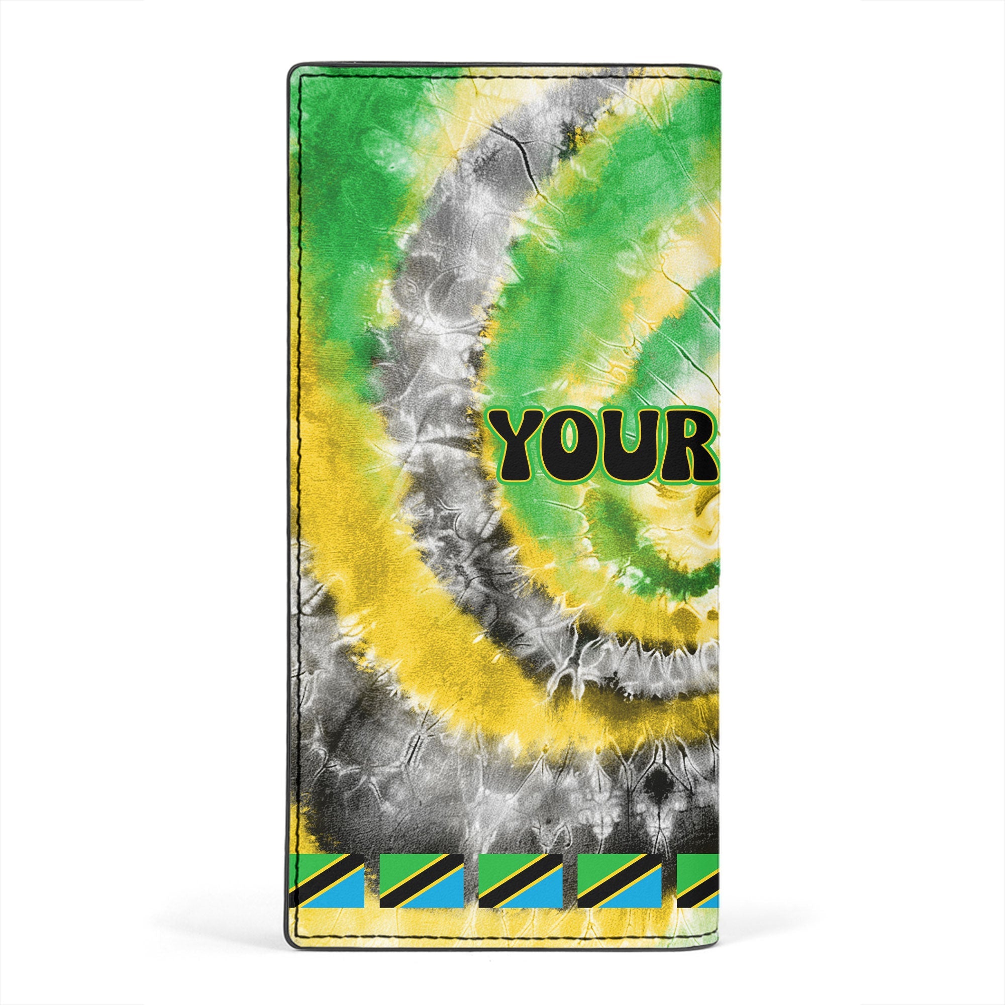 Tanzania Leather Wallet Custom Tie Dye Style 2