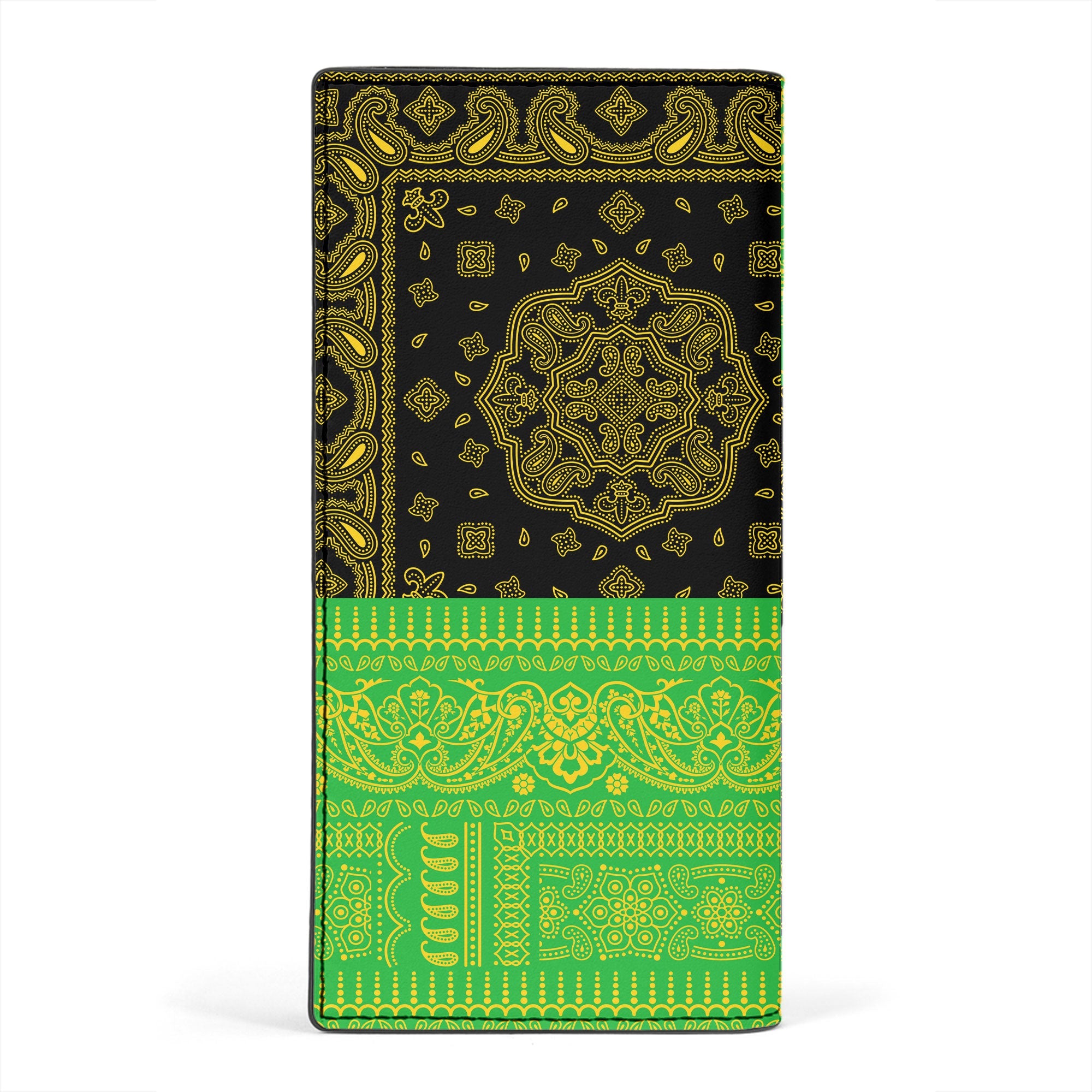 Tanzania Leather Wallet Flag And Paisley Basic Style 2