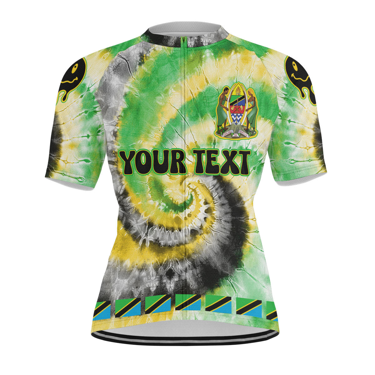 Tanzania Men Cycling Jersey Custom Tie Dye Style 1