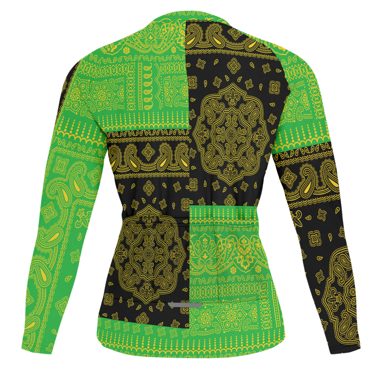 Tanzania Raglan Men Cycling Jersey Long Sleeve Flag And Paisley Basic Style 2