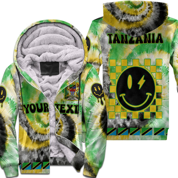 Tanzania Sherpa Hoodie Custom Tie Dye Style 1