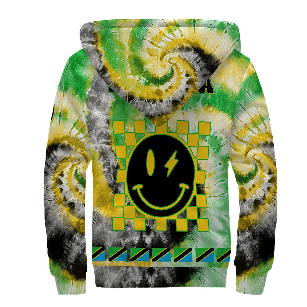 Tanzania Sherpa Hoodie Custom Tie Dye Style 2